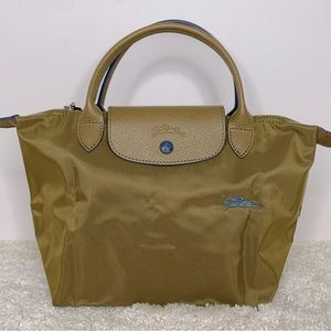 Longchamp small LePliage Tophandle Tote khaki